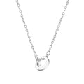 Twin Circle Link Paradise Silver Necklace Pendant