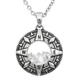 Compass Floating Charm with necklace