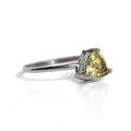 Lemon Topaz Trillion Solitaire Sterling Silver Ring